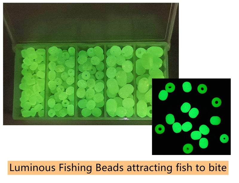 Mimilure Fishing Beads Glow Bait Eggs: Oval Fishing Eggs Assorted Set - 170pcs Soft Fishing Rig Bead - Image 5